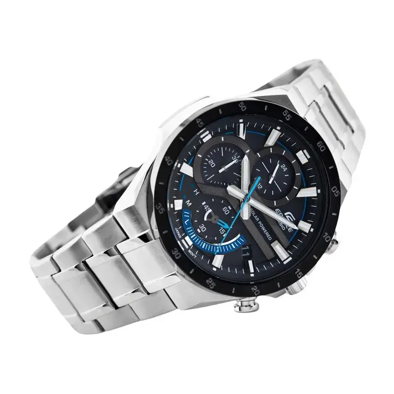Casio Edifice Chronograph Solar Powered Quartz Men's Watch- EQS-920DB-1BV
